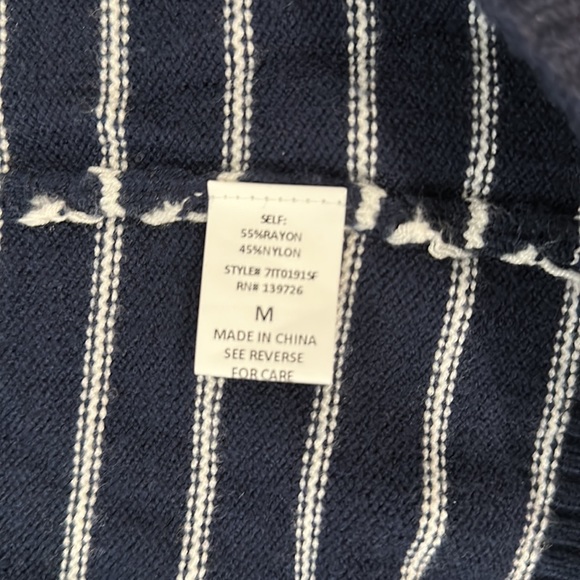 Navy and white striped cardigan - Picture 6 of 7
